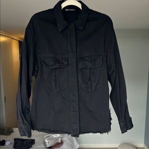 Zara blk Button-Up Jacket
